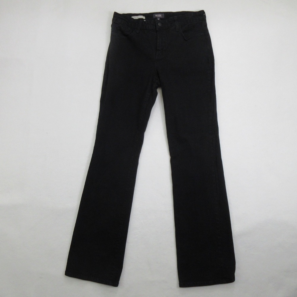 NYDJ Womens Jeans Size 8 Black Barbara Bootcut Lift Tuck